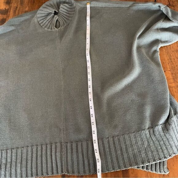 Eskandar Neiman Marcus Mock Neck Sweater Oversized Boxy Olive Green Sz L - Picture 6 of 9